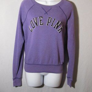 Victoria's Secret Pink Long Sleeve Sweatshirt Purple XS